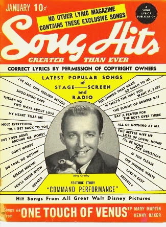 Song Hits January 1944 Bing Crosby