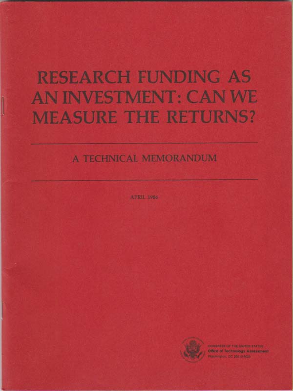 Image for Research Funding As an Investment: Can We Measure the Returns?