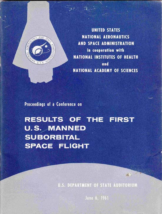 Image for Proceedings of a Conference on Results of the First U. S. Manned Suborbital Space Flight
