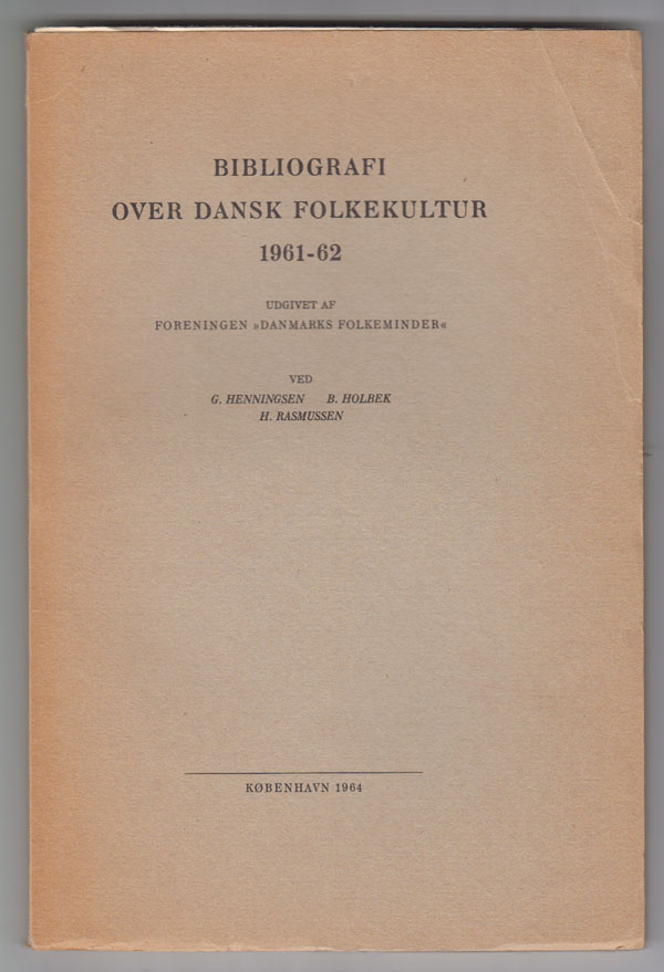 Image for Bibliografi over Dansk Folkekultur 1960, 1961-62 and 1963-64 (3 Volumes)