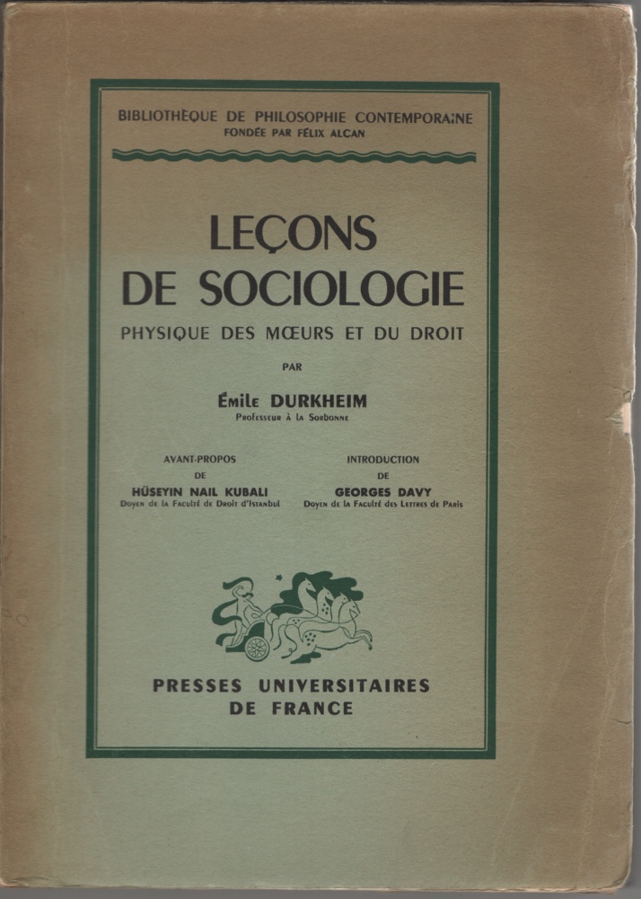 Image for Leons de Sociologie: Physique des Moeurs et du Droit