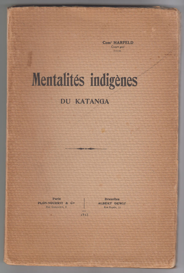 Image for Mentalites Indigenes Du Katanga [Attitudes of Indigenous Peoples of Katanga] {French Edition}