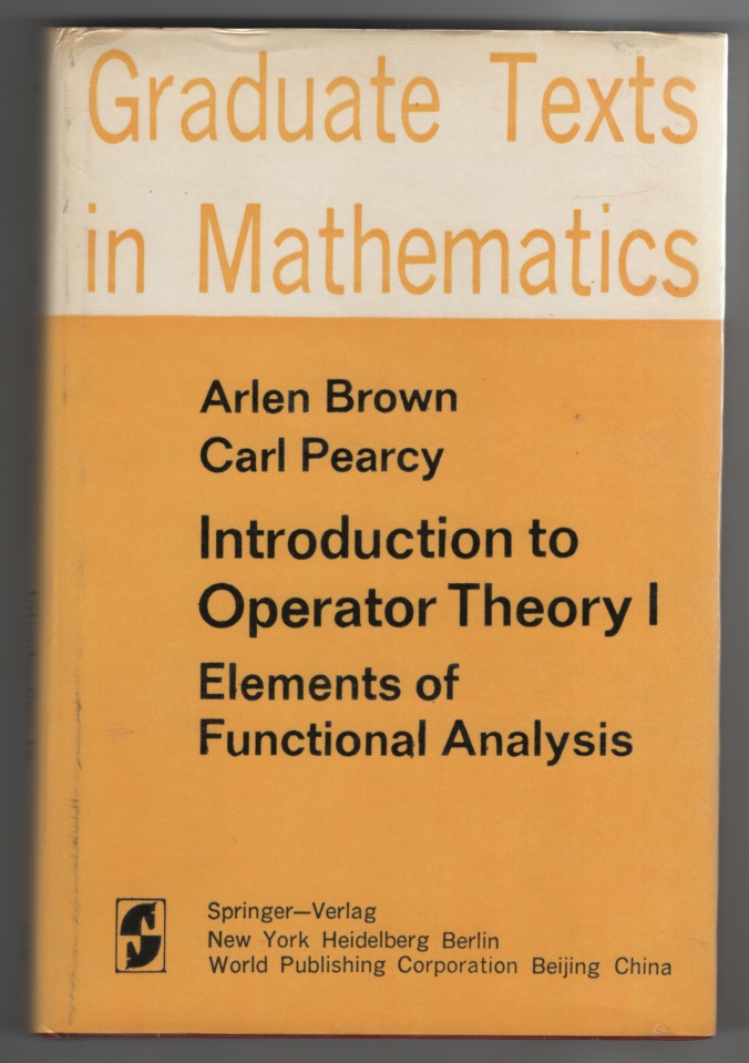 Image for Introduction to Operator Theory I. Elements of Functional Analysis