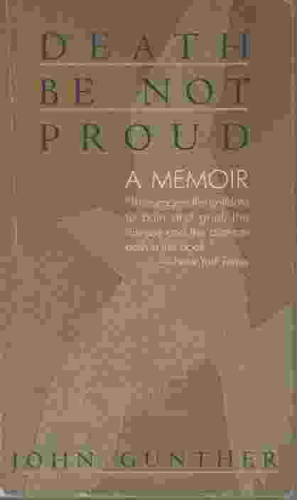 Image for DEATH BE NOT PROUD A Memoir