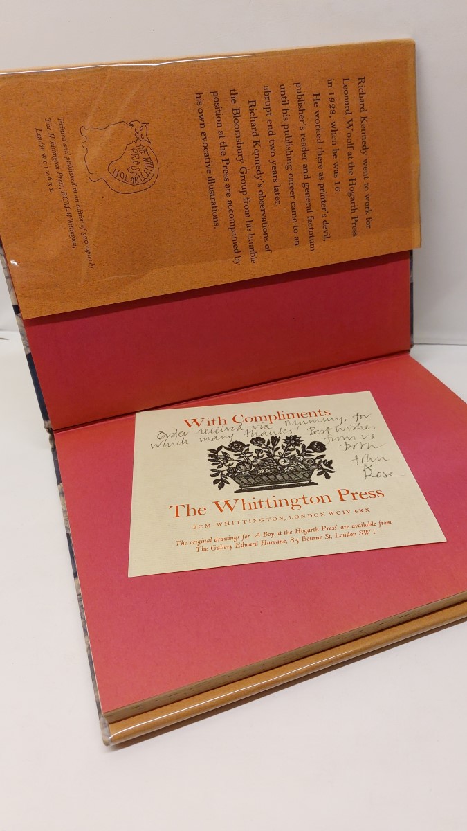 KENNEDY (RICHARD) - A Boy At the Hogarth Press.