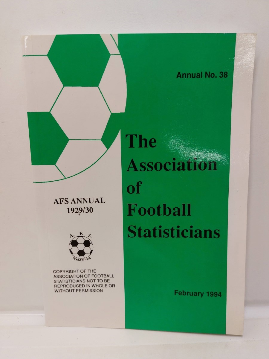 AFS - The Association of Football Statisticians Annual 1929/30