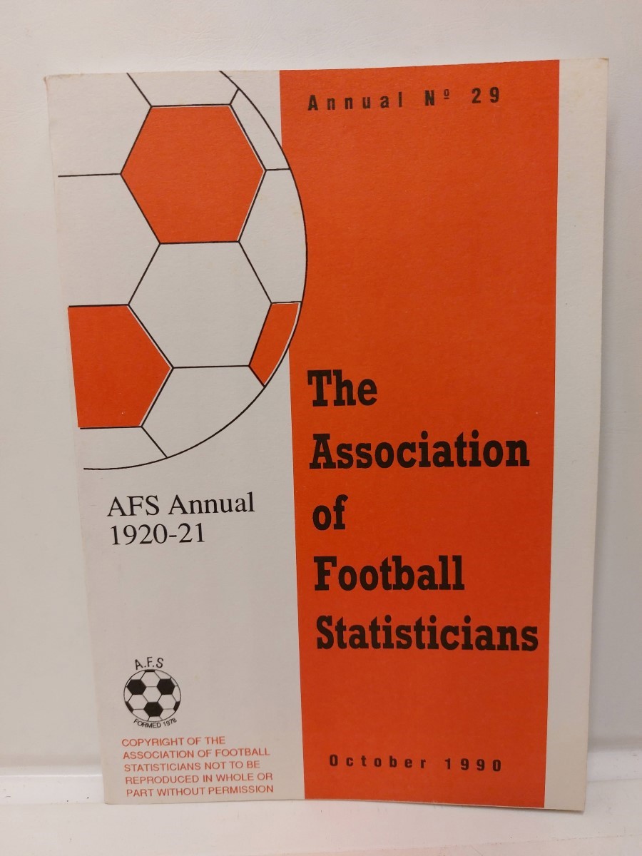 AFS - Association of Football Statisticians Annual 1920/21