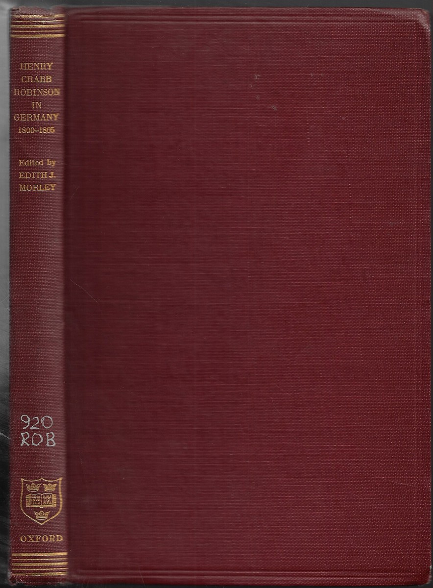 Crabb Robinson in Germany 1800-1805