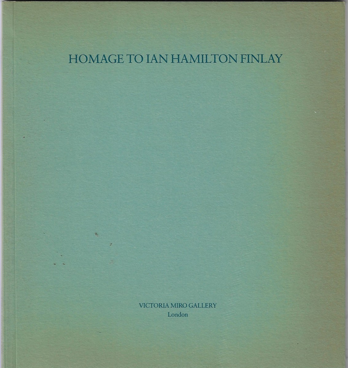 Homage to Ian Hamilton Finlay