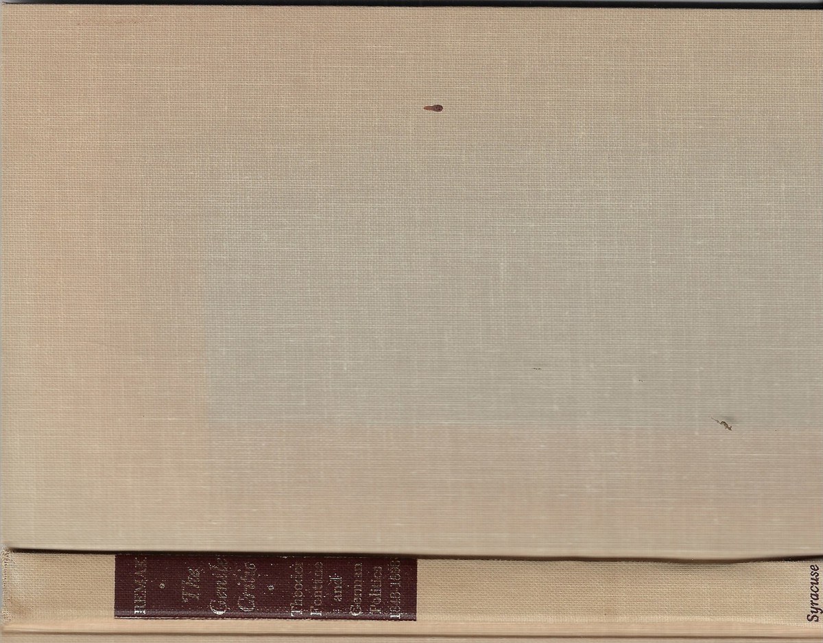 The Gentle Critic Theodor Fontane and German Politics, 1848-1898