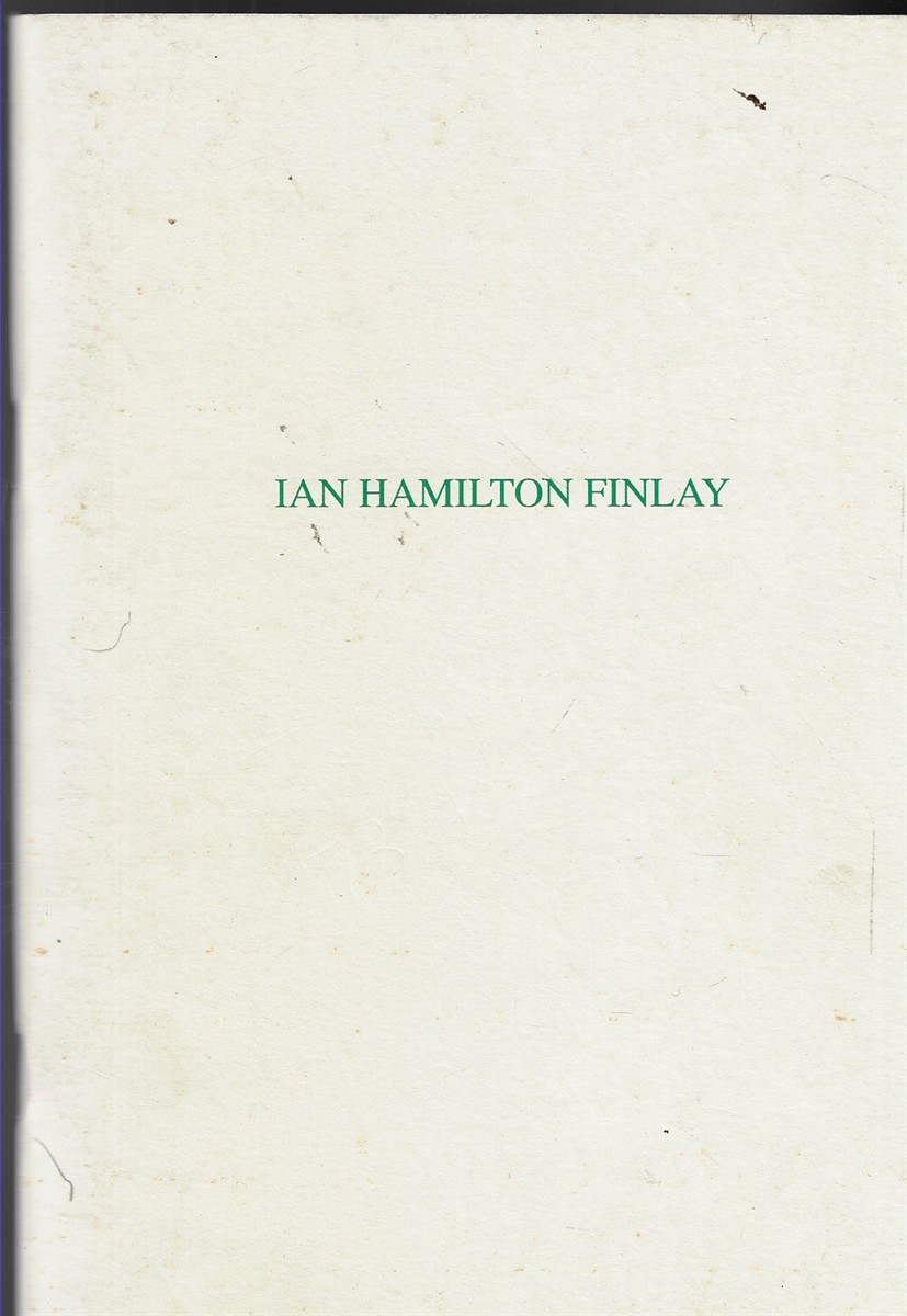 Ian Hamilton Finlay Printed Archive