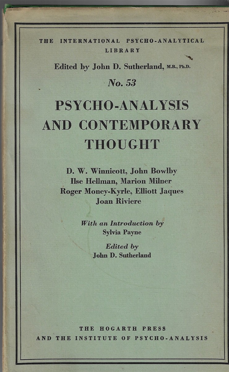 Psycho-Analysis and Contemporary Thought