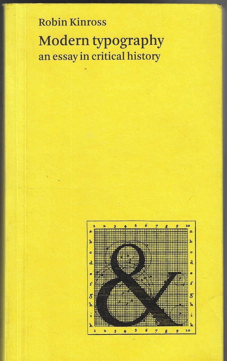 Modern Typography An Essay in Critical History