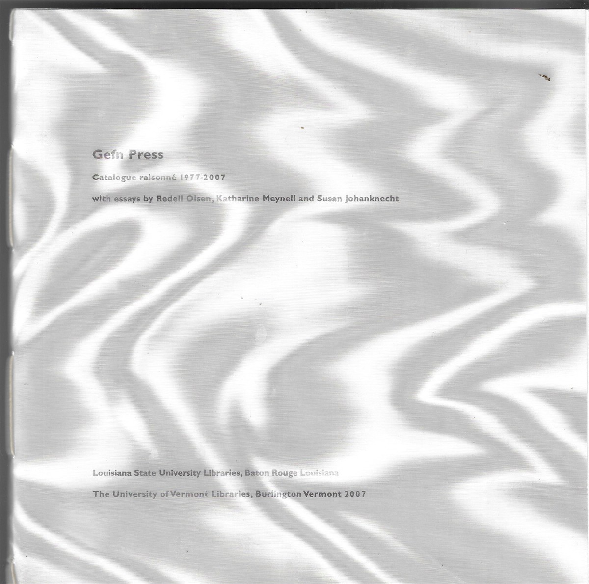 Gefn Press Catalogue Raisonne 1977-2007