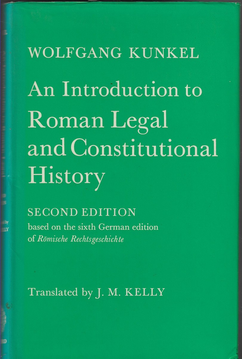 An Introduction to Roman Legal and Constitutional History
