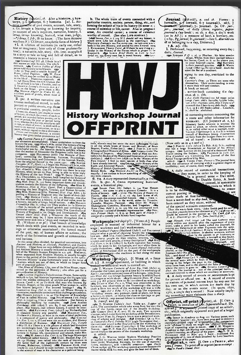 History Workshop Journal Offprint