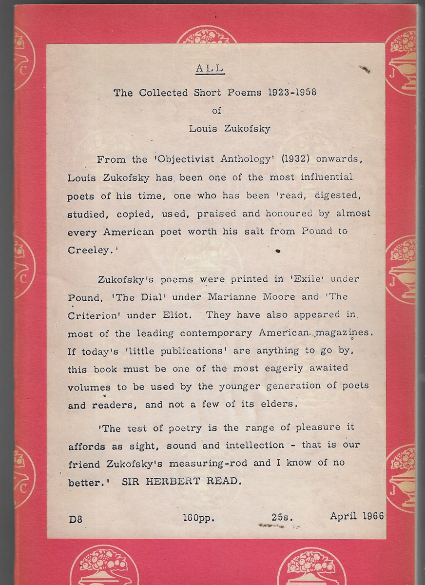The Collected Short Poems 1923-1958 [Proof Copy]