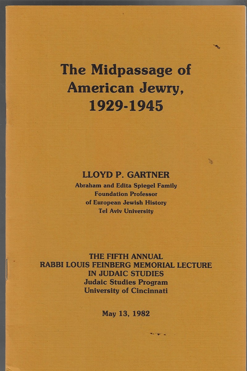 Image for The Midpassage of American Jewry, 1929-1945 The Midpassage of American Jewry, 1929-1945