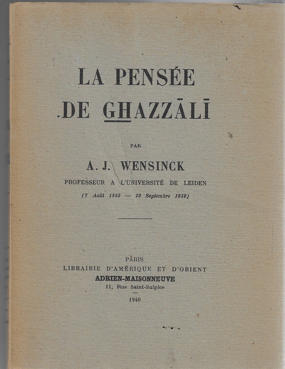 Image for La Pensee de Ghazzali La Pensee de Ghazzali