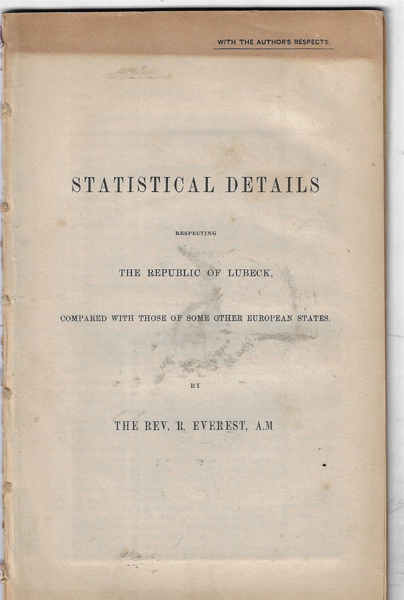 Statistical Details Respecting The Republic of Lubeck; Compared with those of some other European States