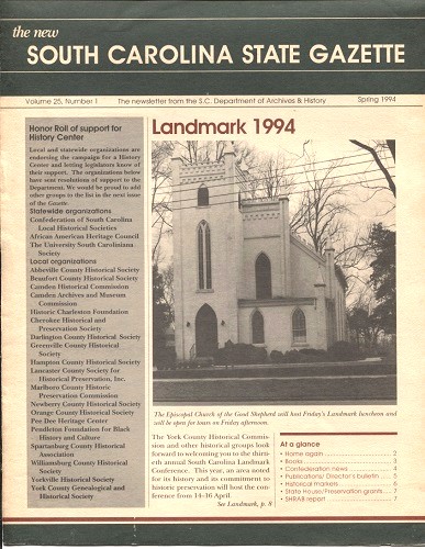 Image for The New South Carolina State Gazette, Spring 1994 Volume 25, Number 1