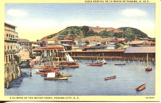Image for A Glimpse Of The Water Front, Panama City, R.P. Vista Parcial De La Bahia De Panama