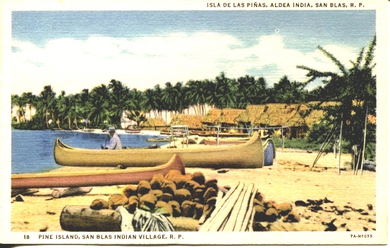 Image for Pine Island, San Blas Indian Village, Panama Isla De Las Pinas, Aldea India, San Blas