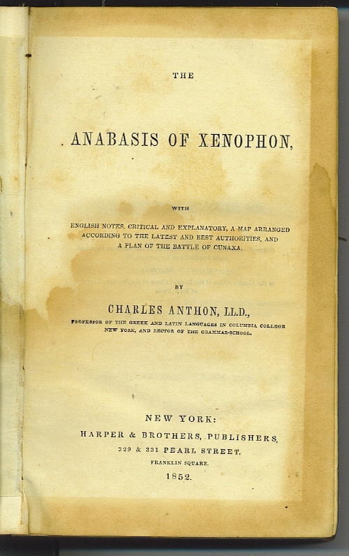 Image for Anabasis Of Xenophon