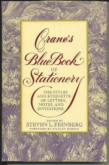 Image for Crane's Blue Book Of Stationery