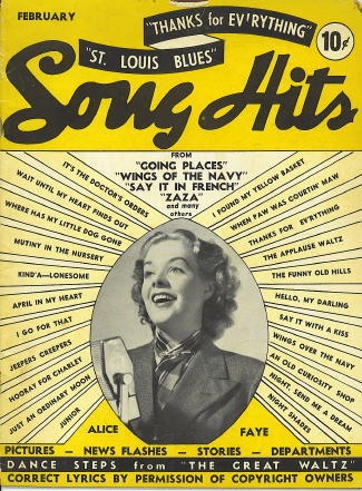 Image for Song Hits: February 1939, Alice Faye, Dance Steps From The Great Waltz