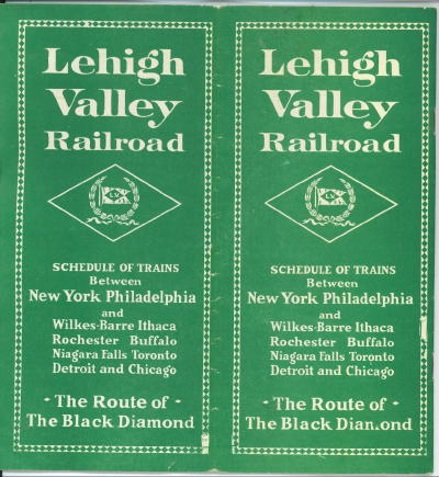 Image for Lehigh Valley Railroad Schedule Of Trains, The Route Of The Black Diamond