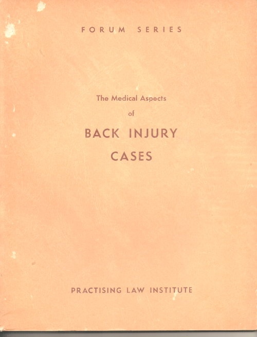 Image for The Medical Aspects Of Back Injury Cases