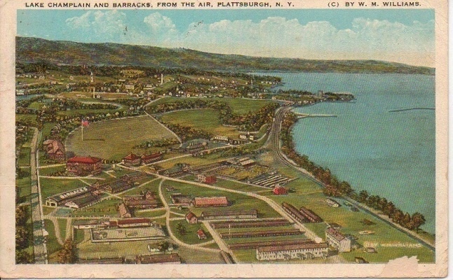 Image for Lake Champlain And Barracks, From The Air, Plattsburgh, NY
