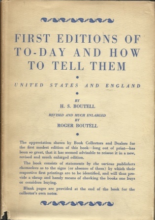 Image for First Editions Of To-day And How To Tell Them  United States and England