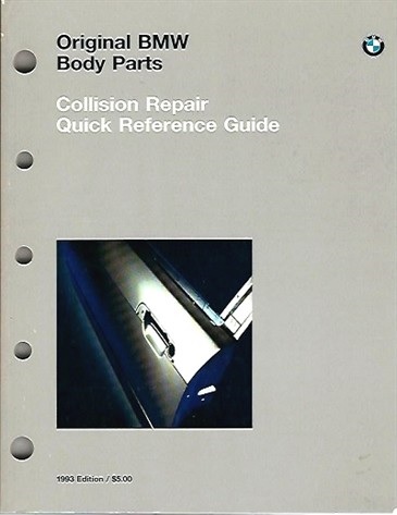 Image for Original BMW Body Parts Catalog Collision Repair Quick Reference Guide