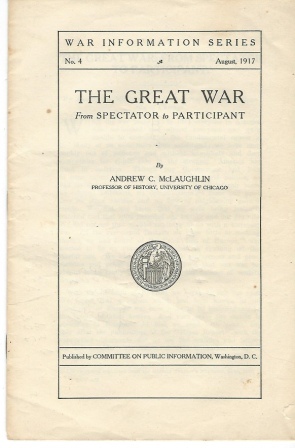 Image for The Great War from Spectator to Participant - War Information Series No. 4