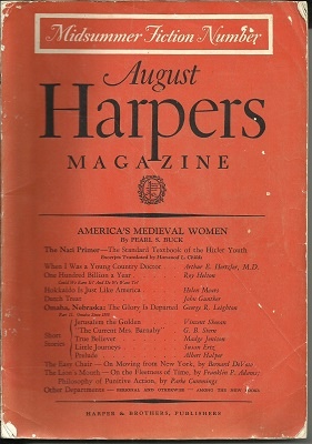 Image for Harper's Magazine, August 1938, #1059 Midsummer Fiction