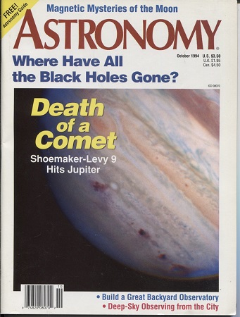 Image for Astronomy, October 1994, Volume 22, No. 18 With Free Astronomy Guide