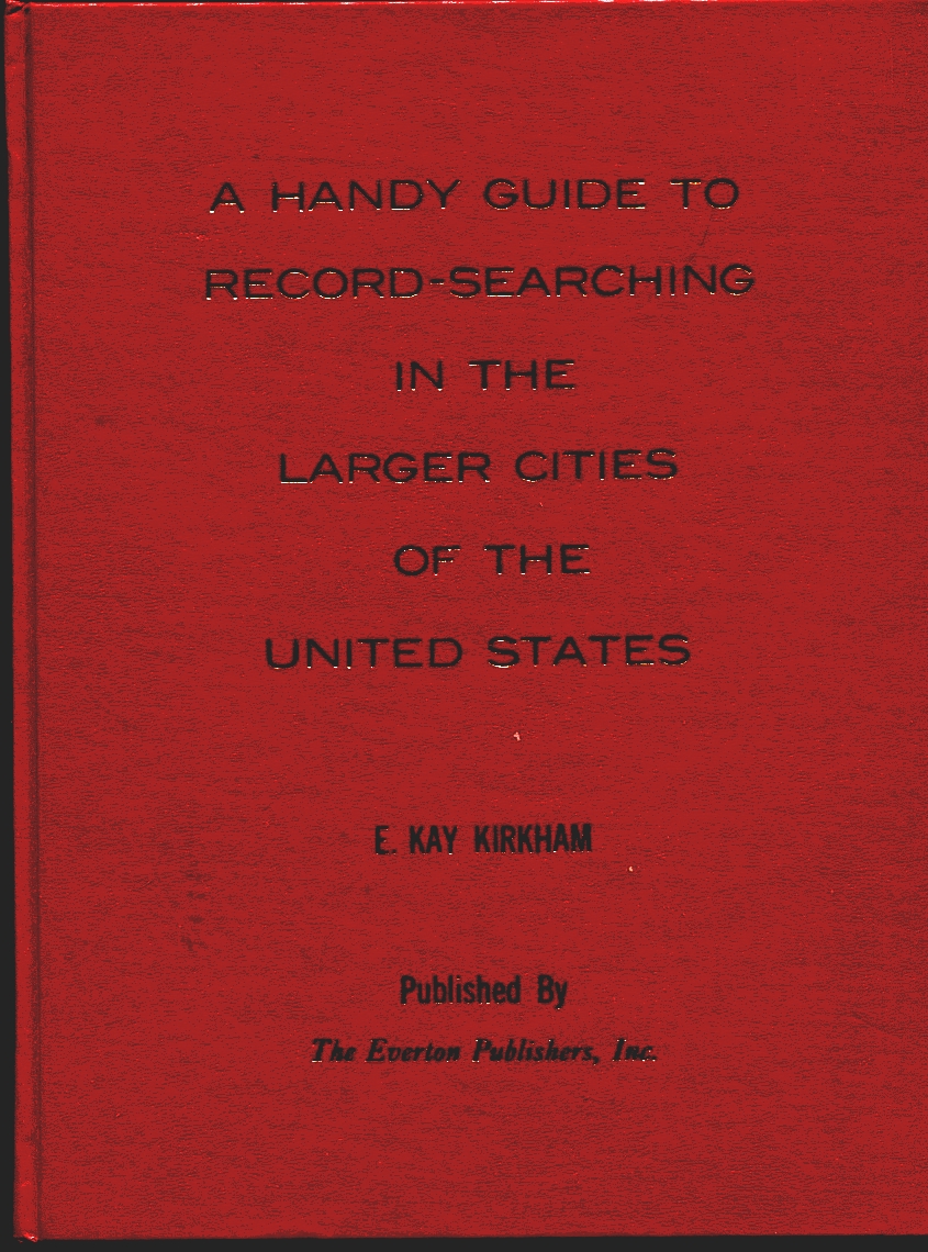 Image for A Handy Guide to Record-Searching in the Larger Cities of the United States