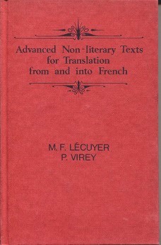 Image for Advanced Non-literary Texts For Translation From And Into French