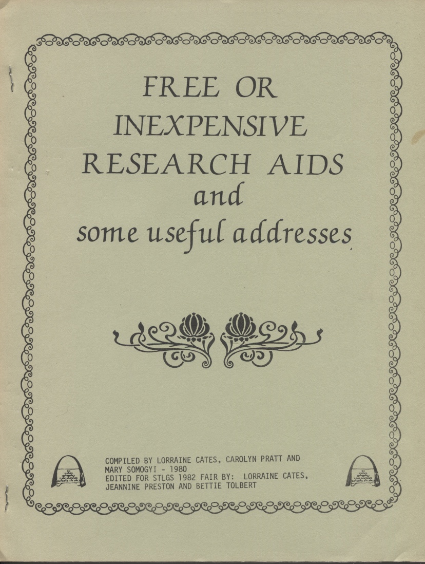 Image for Free or Inexpensive Research Aids and Some Useful Addresses