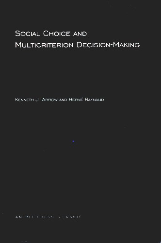 Image for Social Choice and Multicriterion Decision-Making