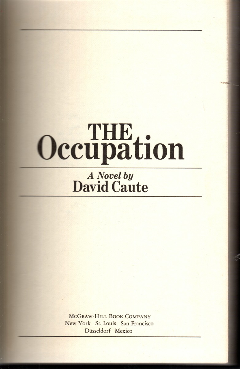THE OCCUPATION; A Novel