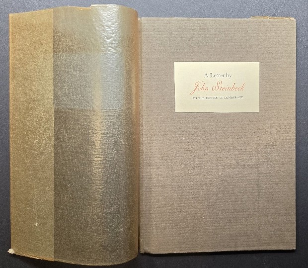 A LETTER BY JOHN STEINBECK TO THE FRIENDS OF DEMOCRACY; JOHN STEINBECK.A LETTER WRITTEN IN REPLY TO A REQUEST FOR A STATEMENT ABOUT HIS ANCESTRY