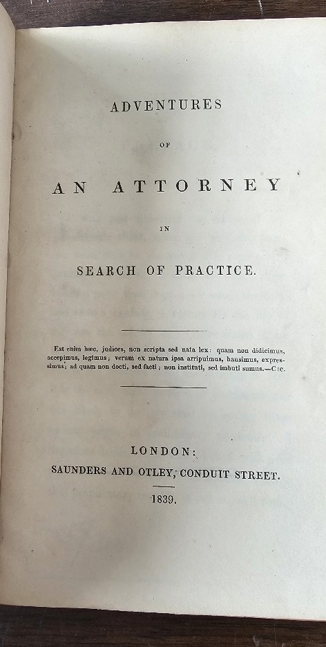 ADVENTURES OF AN ATTORNEY IN SEARCH OF PRACTICE
