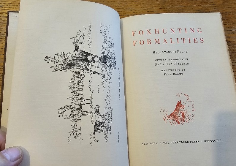 FOXHUNTING FORMALITIES