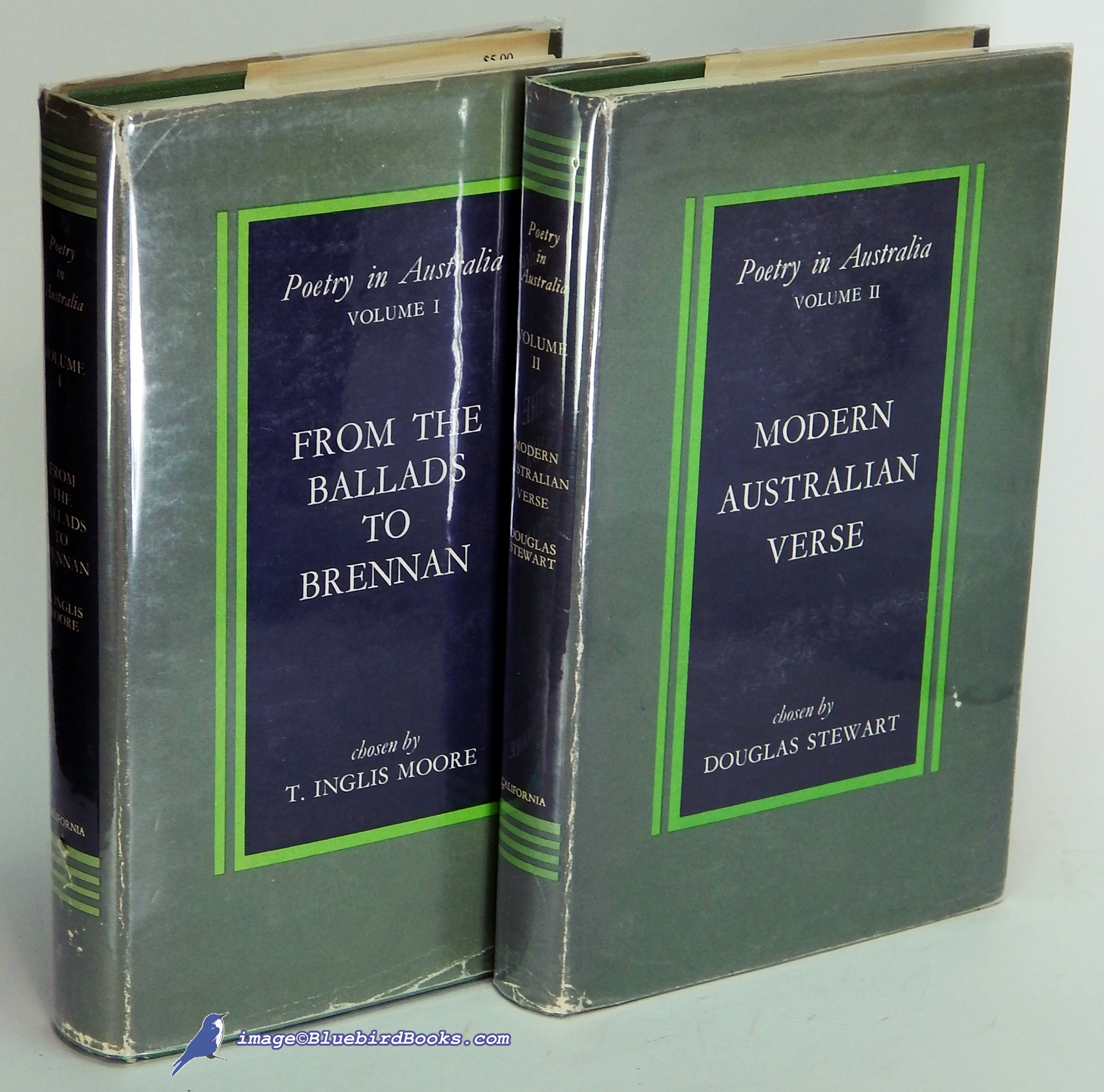 MOORE, T. INGLIS (SELECTOR, V. I); STEWART, DOUGLAS (SELECTOR, V. II) - Poetry in Australia, in Two Volumes: Vol. I from the Ballads to Brennan; Vol. II Modern Australian Verse