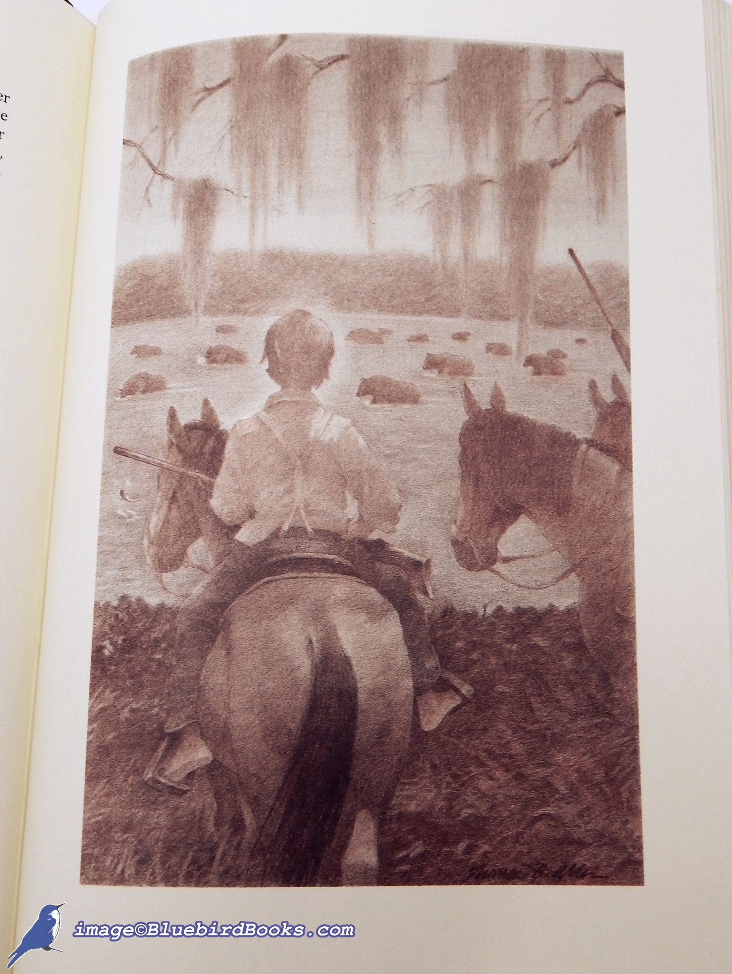RAWLINGS, MARJORIE KINNAN (AUTHOR); ALLEN, THOMAS B. (ILLUSTRATIONS) - The Yearling (Quarter Leather Franklin Library Edition)