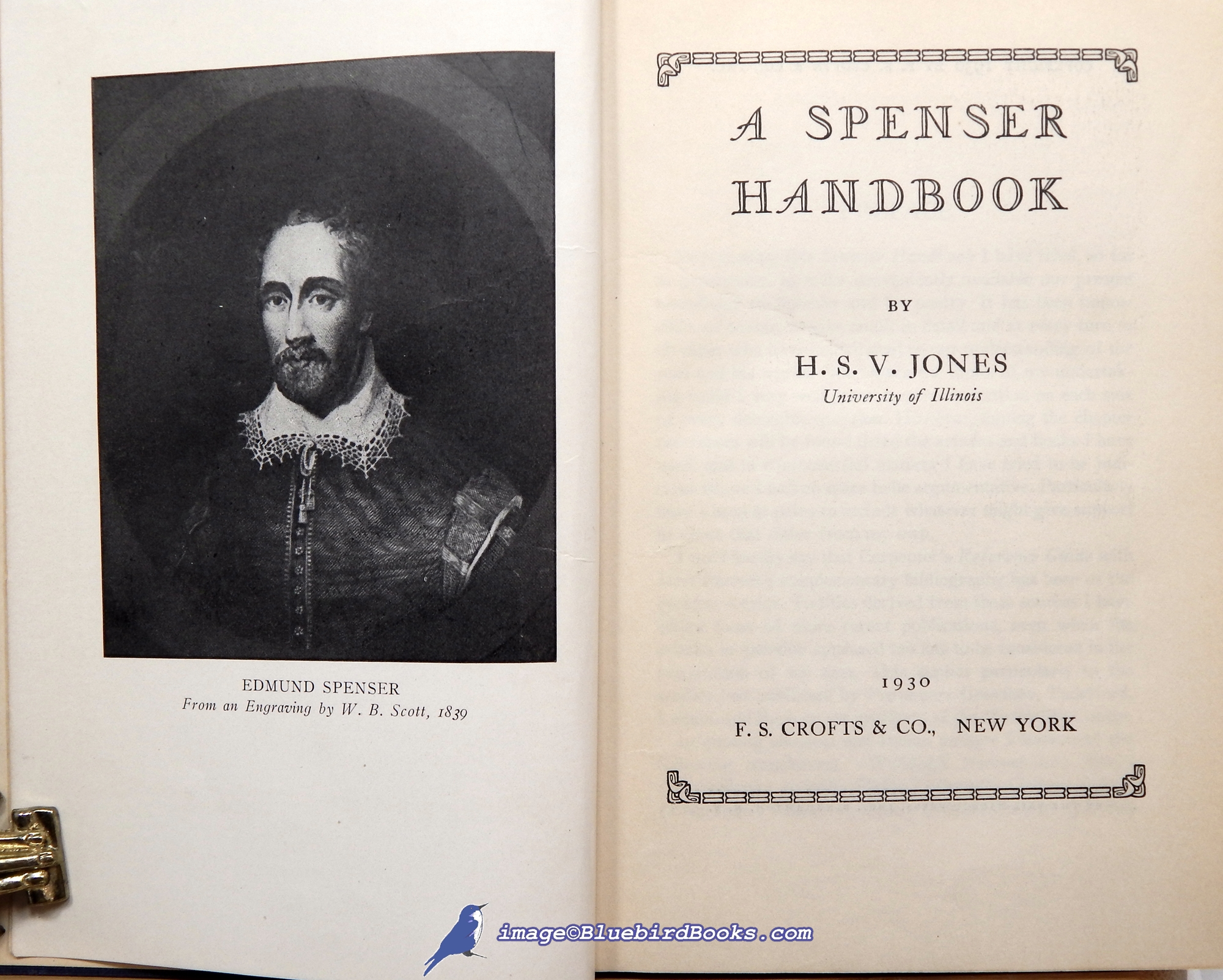 JONES, H. S. V. - A Spenser Handbook
