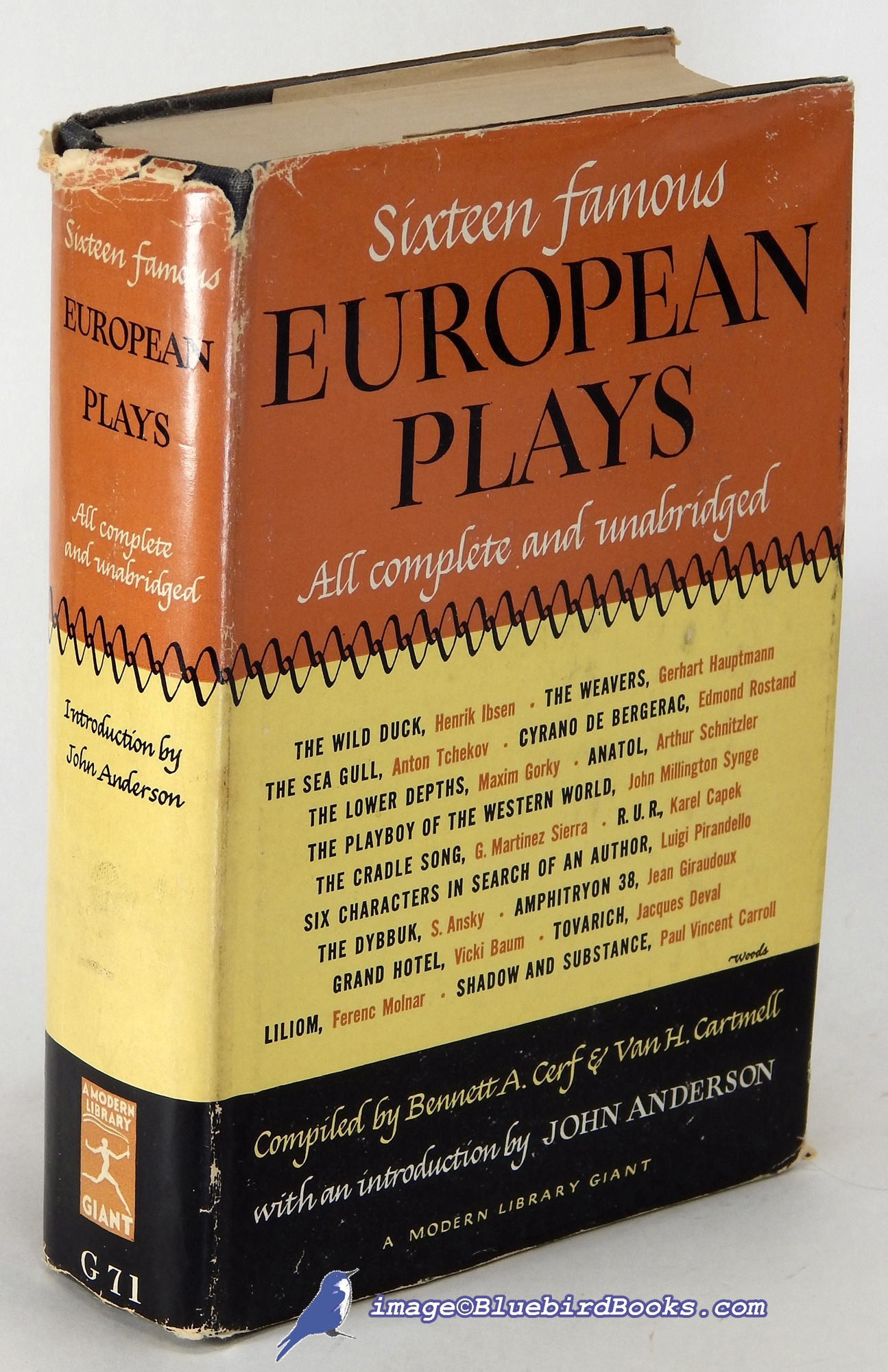 CERF, BENNETT; CARTMELL, VAN H. (COMPILERS) - Sixteen Famous European Plays (Modern Library Giant #G-71. 1)